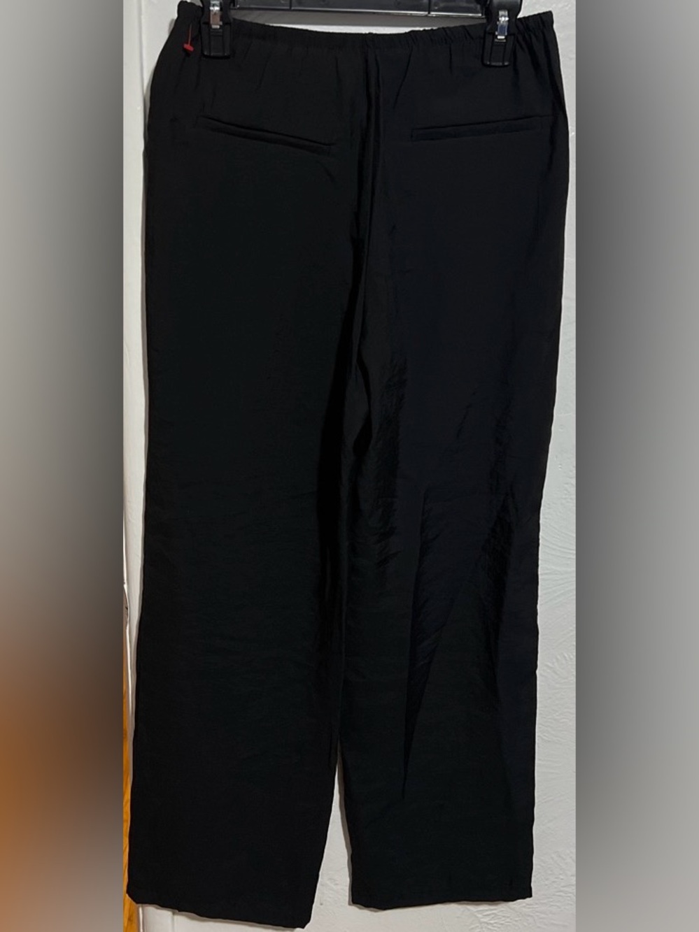 #27 NWT Zara Black Women’s Wide-Leg Drawstring Waist Trousers Size M - Picture 2 of 5